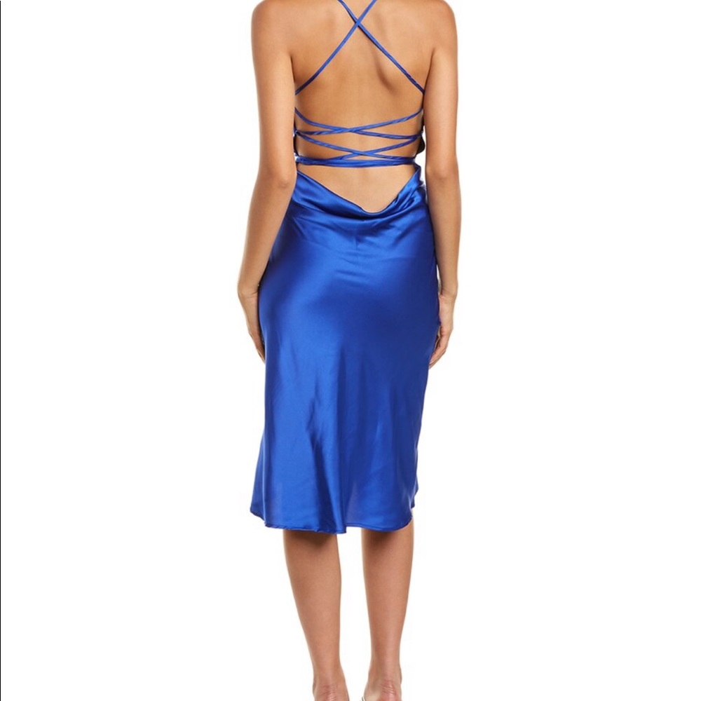we wore what Tie Back Midi Dress, Matisse Blue